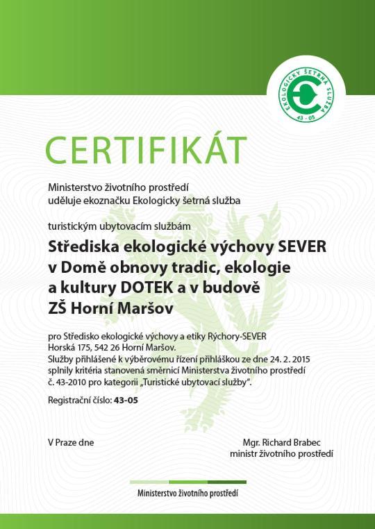 Ekocentrum Dotek Horní Maršov Exteriör bild